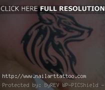 traditional black wolf tattoo