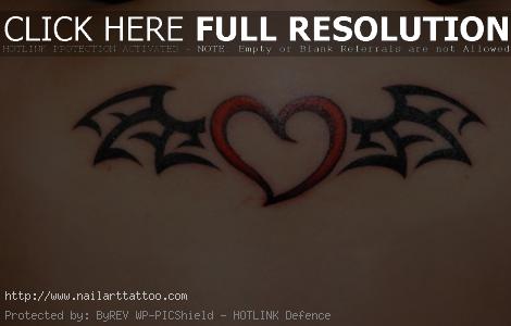 tribal broken heart tattoo designs