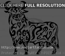 tribal bull tattoo designs