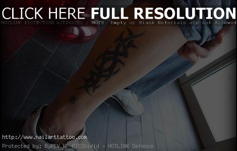 tribal calf tattoos for men