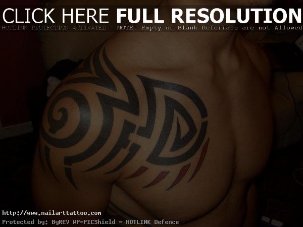 tribal chest tattoos for men designs