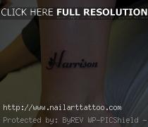 wife and child name tattoos