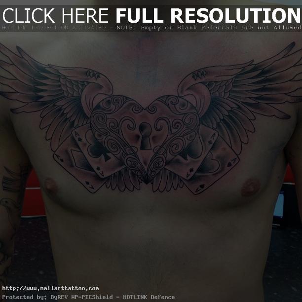 wing chest tattoos for guys