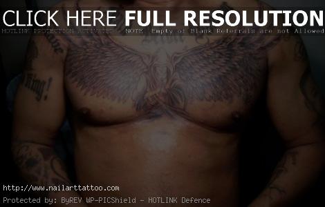 wings chest tattoo ideas for men