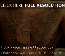 wings on chest tattoo for men