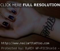 word bracelet tattoos for women