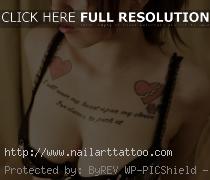 writing chest tattoos women