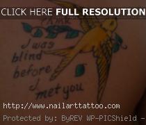 yellow bird bright eyes tattoo