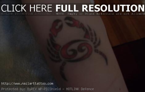 zodiac cancer sign tattoos