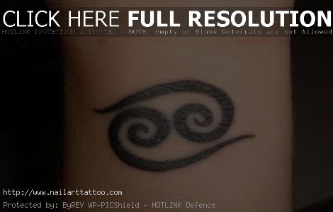 zodiac cancer sign tattoos