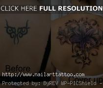 big flower cover up tattoos