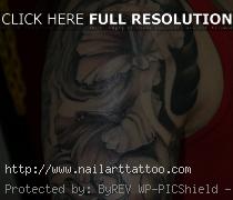 black and grey flower half sleeve tattoos