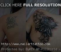 black flower cover up tattoos