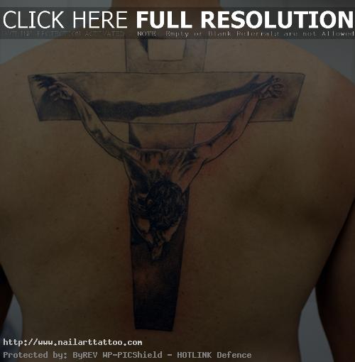 cross tattoos on back