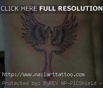 cross tattoos with wings