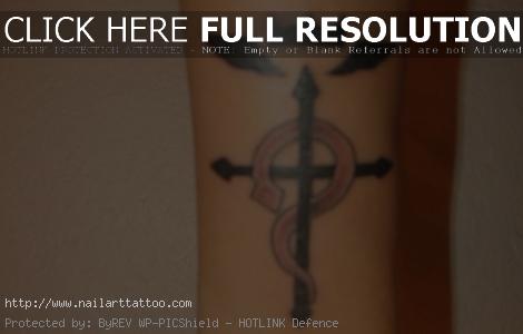 cross wrist tattoo