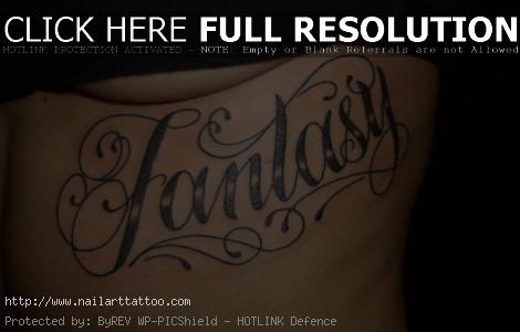 cursive font tattoo