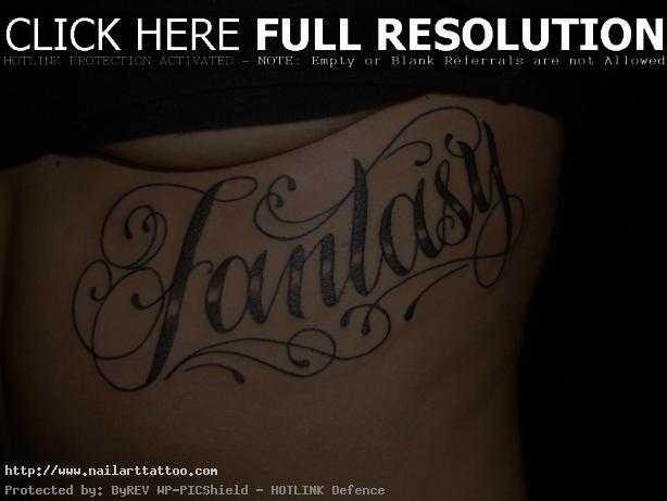 cursive font tattoo
