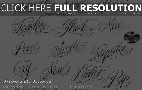 cursive letters for tattoos