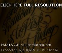 cursive tattoo letters