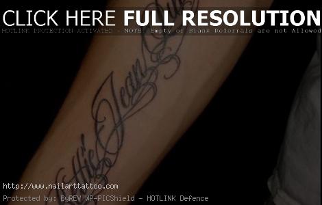 cursive writing tattoos