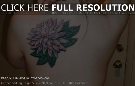 dahlia flower tattoo