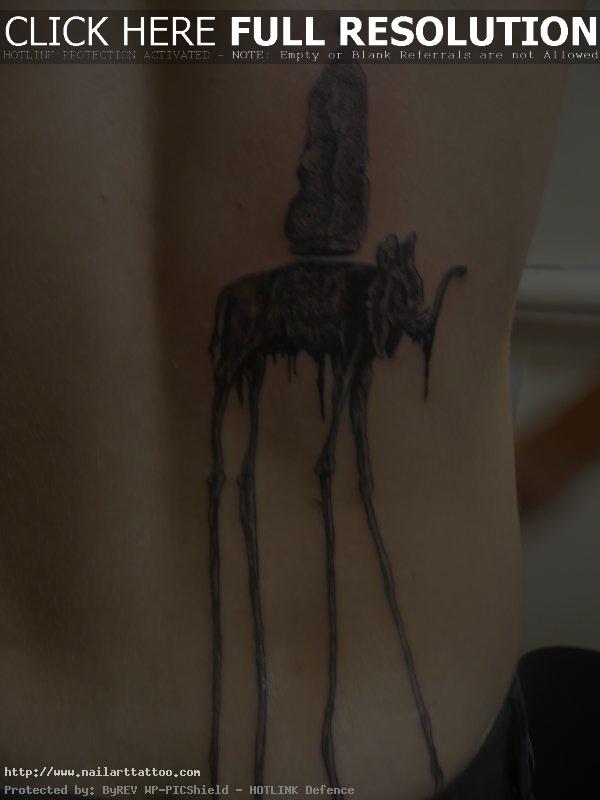dali elephant tattoo
