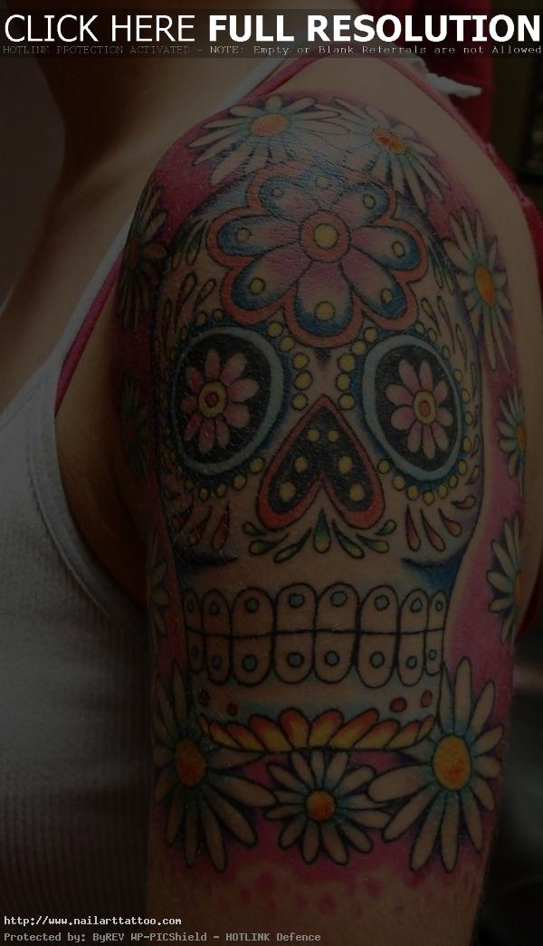day of the dead skull tattoo