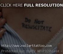 do not resuscitate tattoo