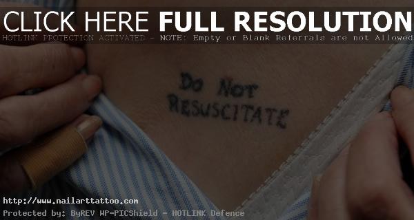 do not resuscitate tattoo