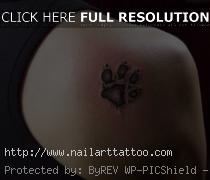 dog paw print tattoo