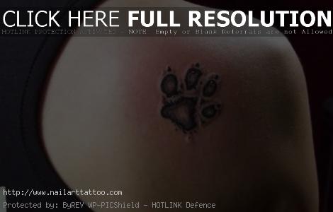 dog paw print tattoo