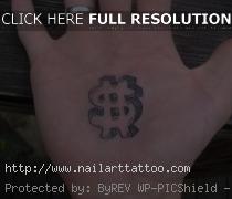 dollar sign tattoo