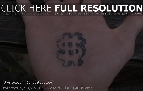 dollar sign tattoo