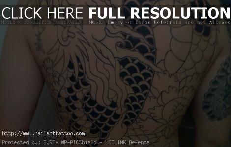 dragon back tattoos