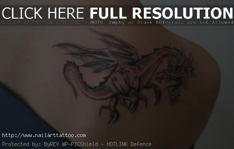 dragon shoulder tattoos for girls