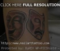drama mask tattoos
