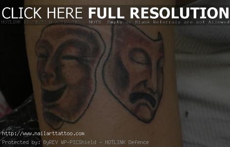 drama mask tattoos