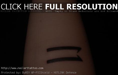 equal sign tattoo