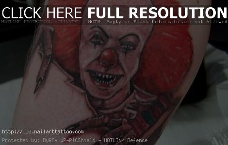 evil clown tattoos