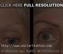 eyebrow tattoo before and after