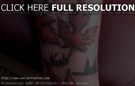 fall leaves tattoo