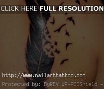 feather and birds tattoo