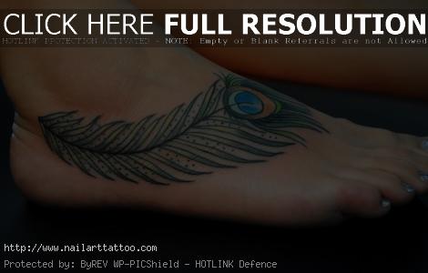 feather foot tattoo