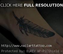 feather foot tattoos