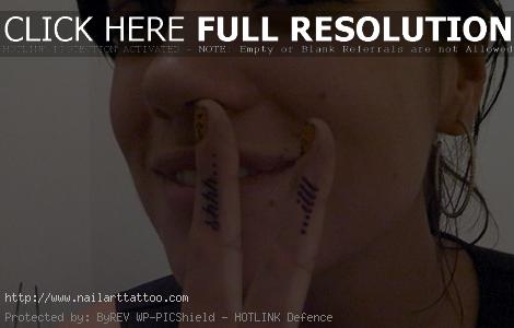 finger tattoos for girls