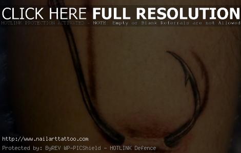 fishing hook tattoo