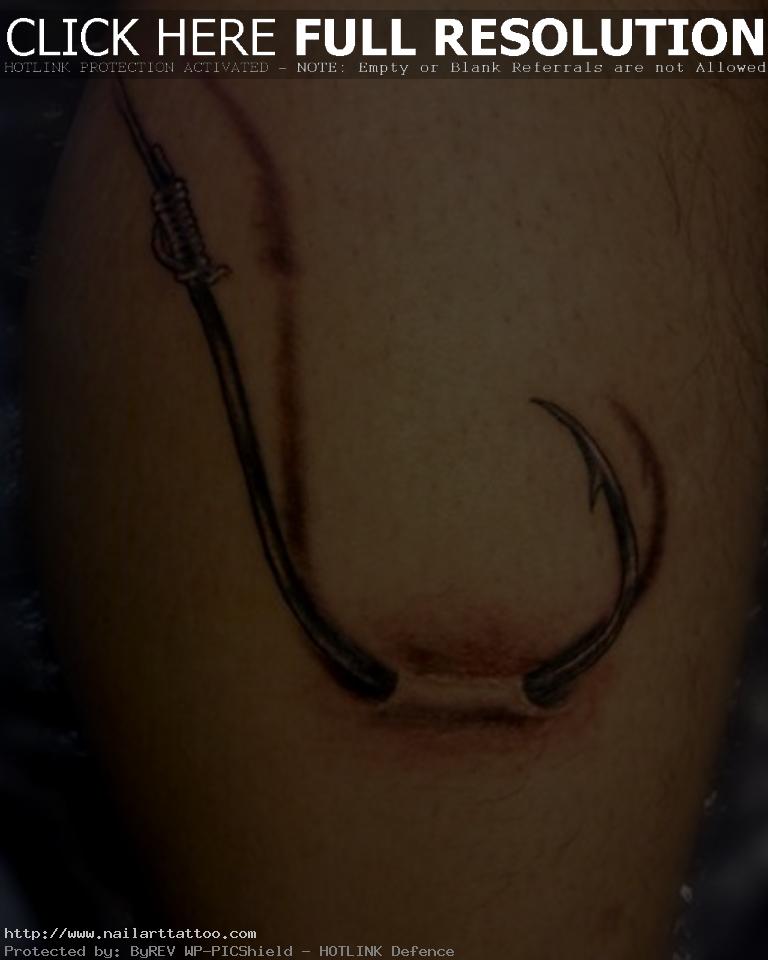 fishing hook tattoo