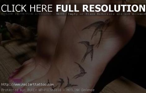 flock of birds tattoo on arm
