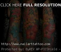 floral sleeve tattoos